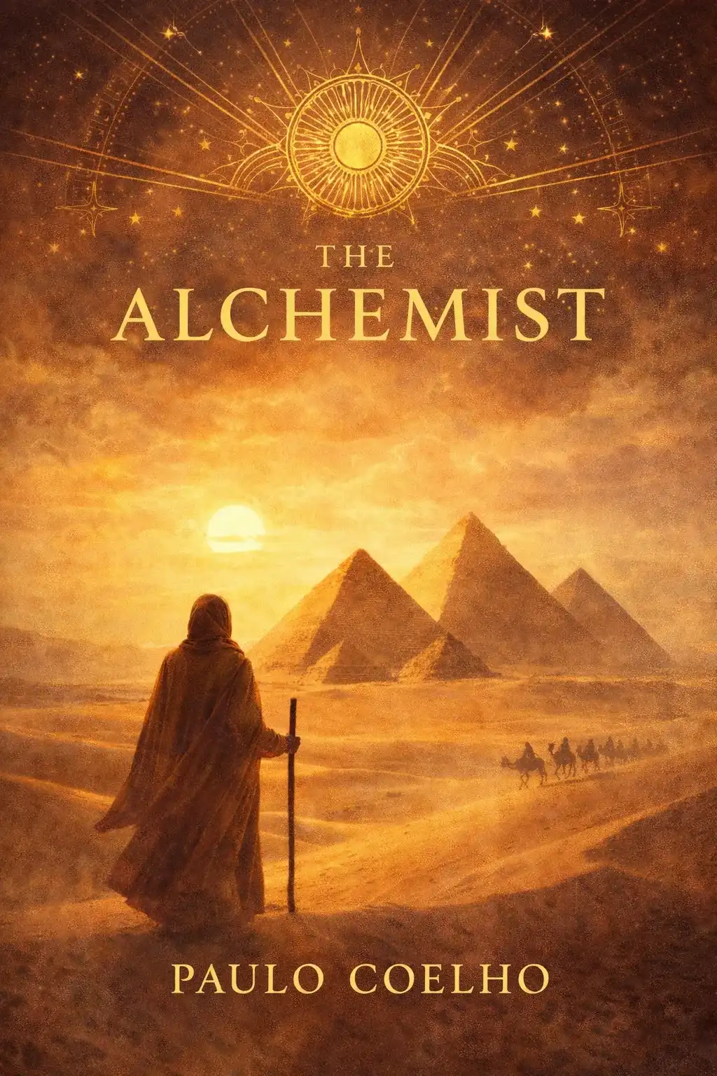 the alchemist book cover by paulo coelho